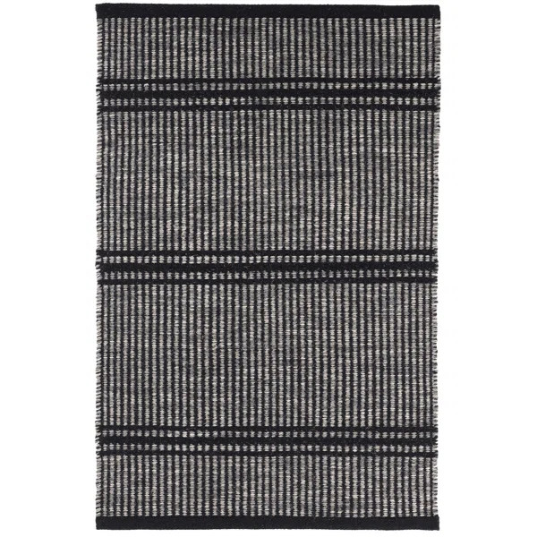 Malta Black Handwoven Wool Rug | Wayfair North America