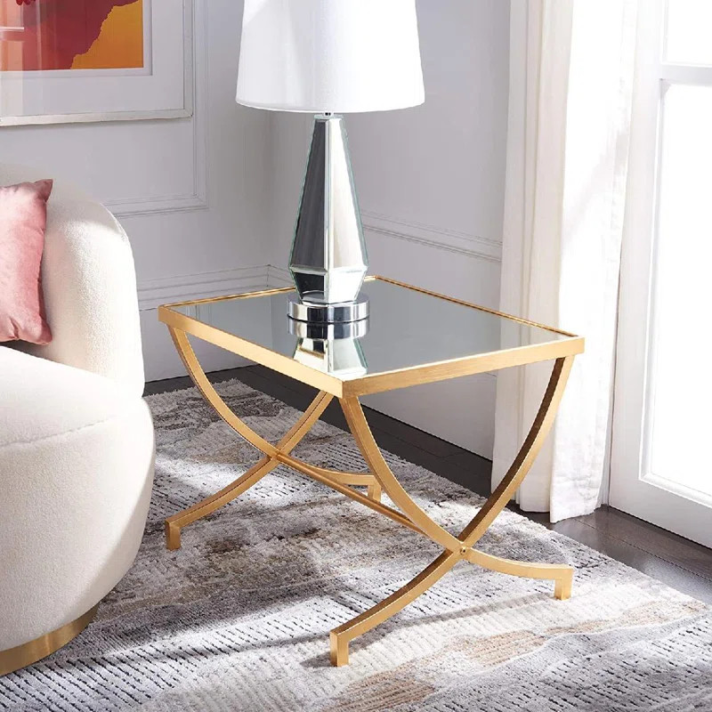 Oxendine Mirrored Glass Top End Table | Wayfair North America