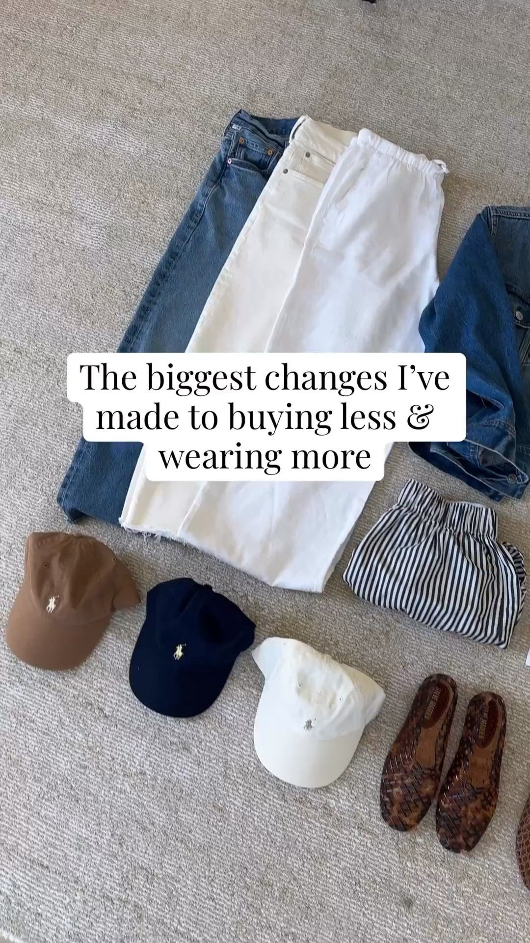 The biggest changes I’ve made to buying less and wearing more:

Shop within a color palette
Build around versatile basics
Utilize the Sandwich Method (shoes and bags color coordinate)