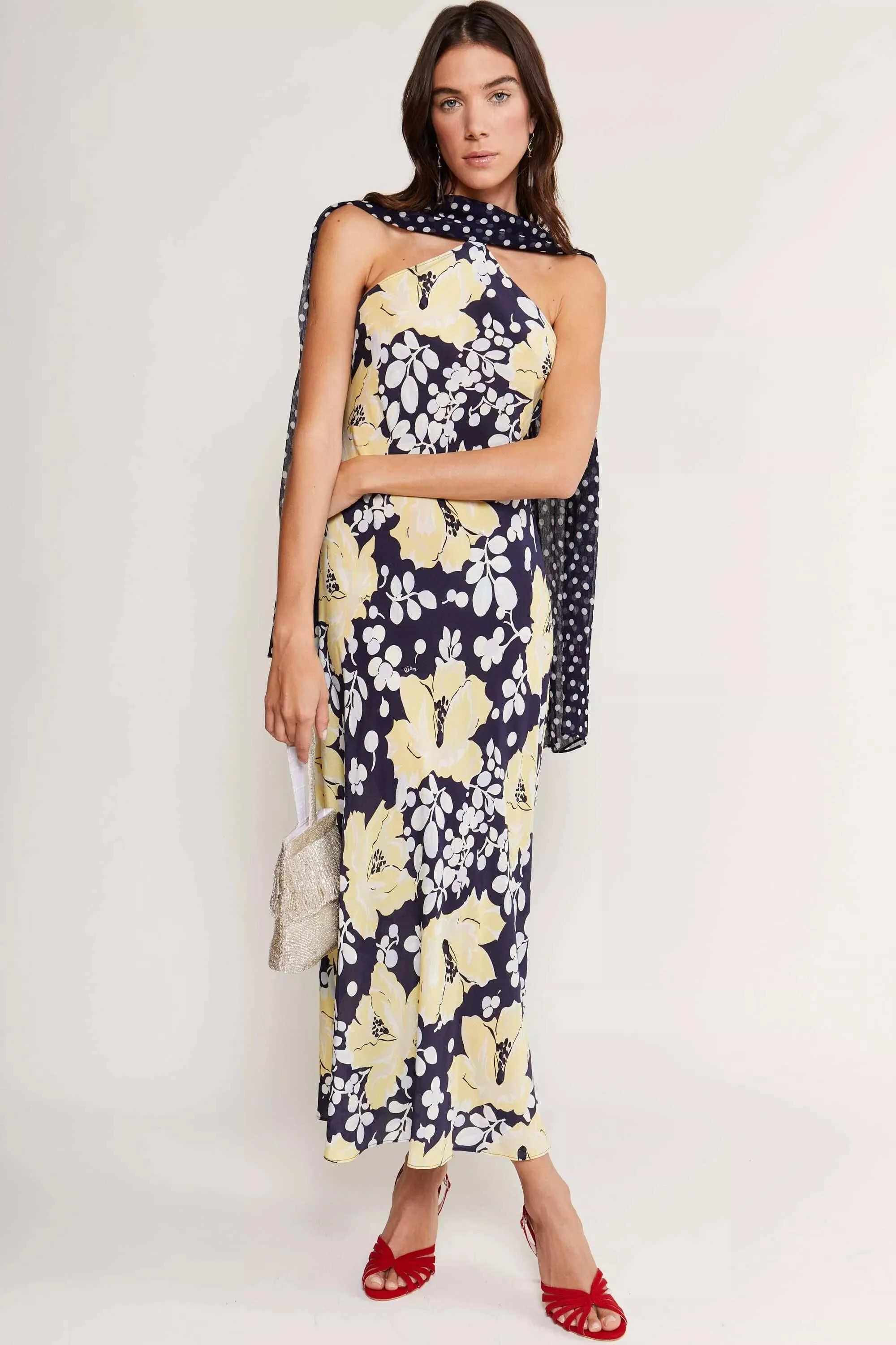 Hayley - Umbrella Floral Navy Mix | Rixo