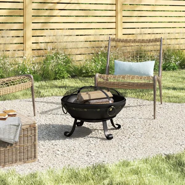 Sarnen Steel Wood Burning Fire Pit | Wayfair North America