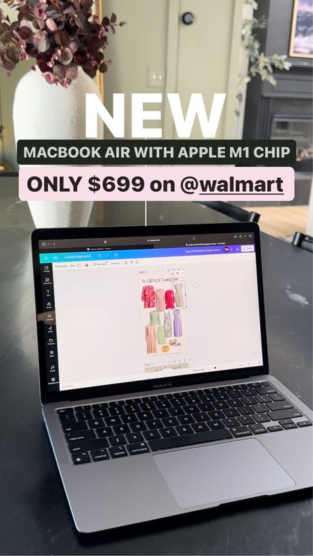 Caption:
It’s here! The MacBook Air with Apple M1 Chip is available  @walmart for only $699! Three colors available. It’s so thin & lightweight, perfect for on-the-go! #WalmartPartner 

#LTKtravel #LTKworkwear #LTKfamily