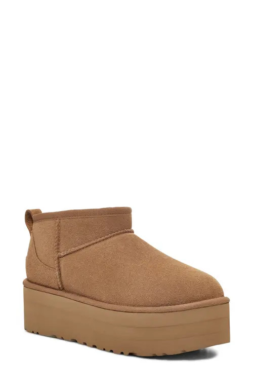 UGG(r) Classic Ultra Mini Platform Boot in Chestnut at Nordstrom, Size 10 | Nordstrom