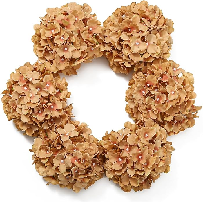 DuHouse Hydrangea Silk Flowers Artificial Hydrangea Heads with Stem Fake Flowers for Wedding Home... | Amazon (US)