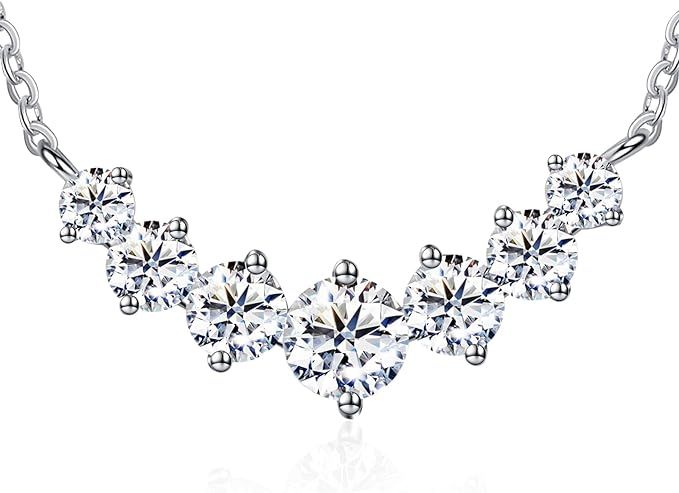 CNUGGCH Diamond Pendant Necklaces for Women, Moissanite Necklace 0.5Ct-5Ct, Anniversary Birthday ... | Amazon (US)