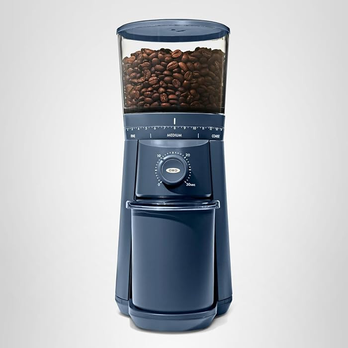 OXO Brew Conical Burr Coffee Grinder - Storm Blue, Stainless Steel Burrs, One-Touch Automatic Sma... | Amazon (US)