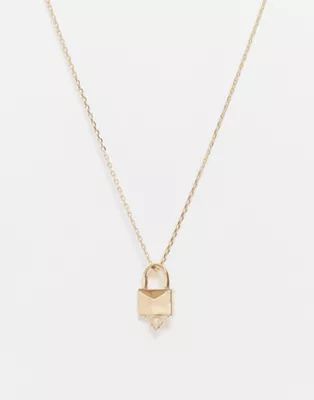 Chained &Able neckchain in gold with chunky padlock and key pendant | ASOS (Global)
