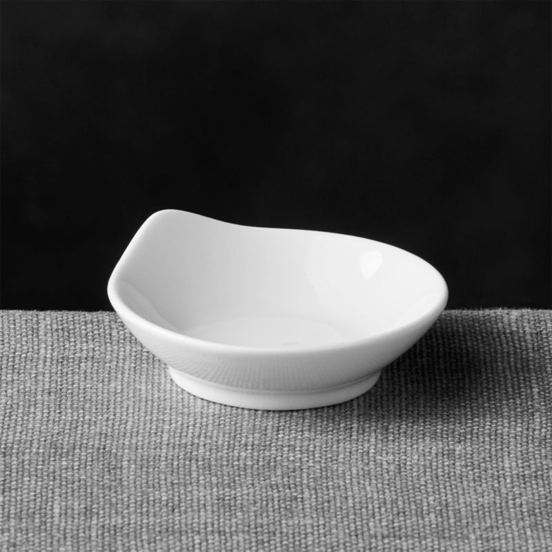 Porcelain Mini Round Grip Snack Bowl + Reviews | Crate & Barrel | Crate & Barrel