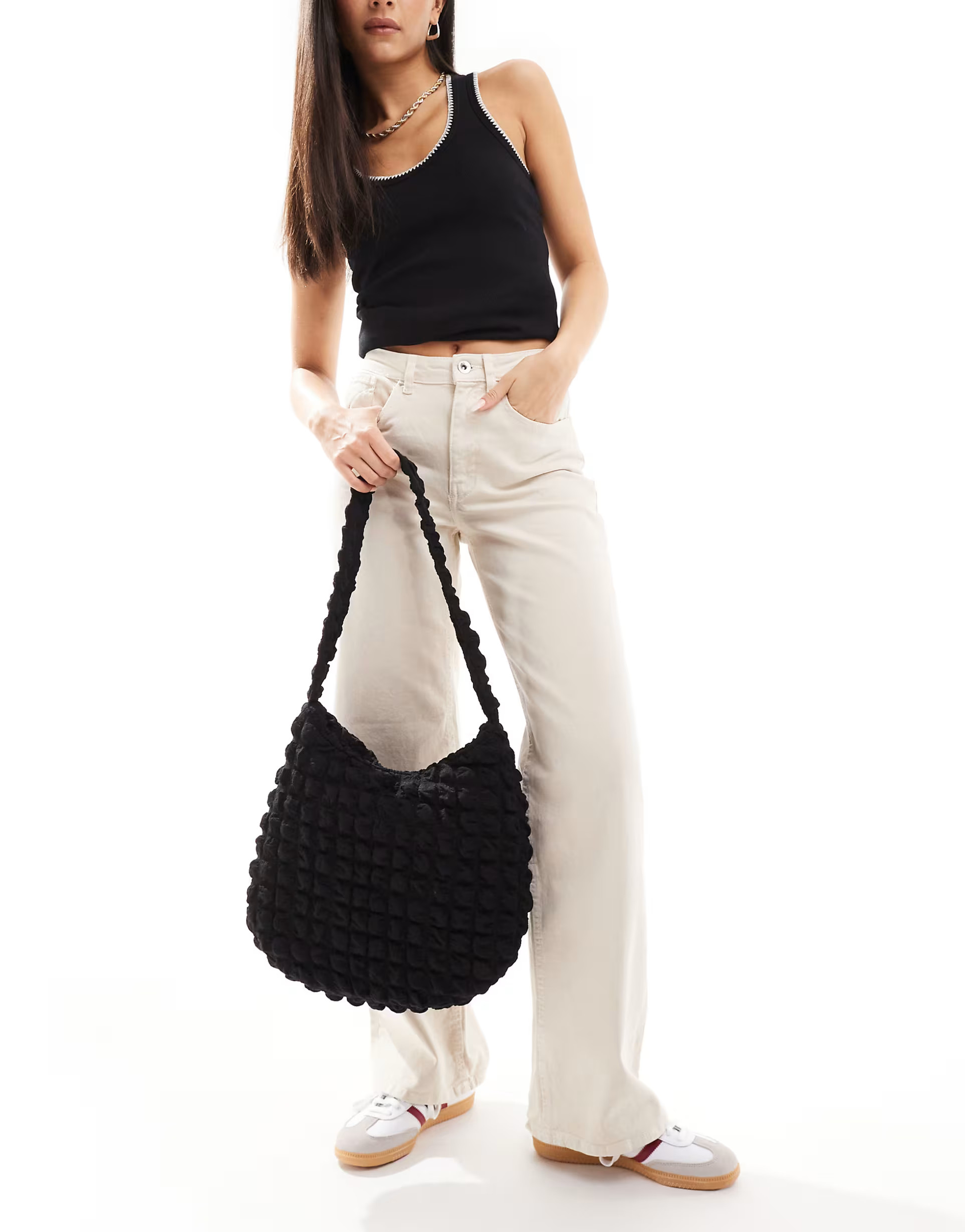 Pull&Bear bubble shoulder bag in black | ASOS | ASOS (Global)
