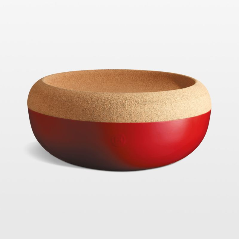Emile Henry Burgundy Large Fruit Storage Bowl | Crate & Barrel | Crate & Barrel