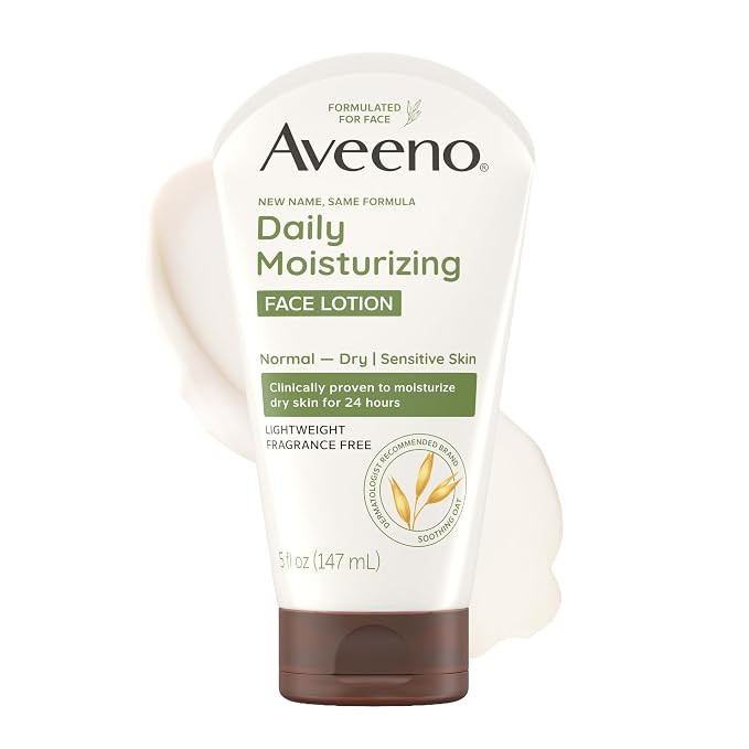 Aveeno Daily Moisturizing Face Lotion, Fragrance-Free, 5 oz | Amazon (US)