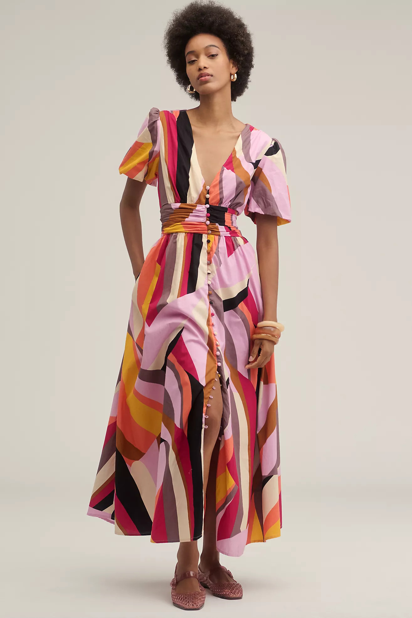 The Katerina Button-Front Dress | Anthropologie (US)