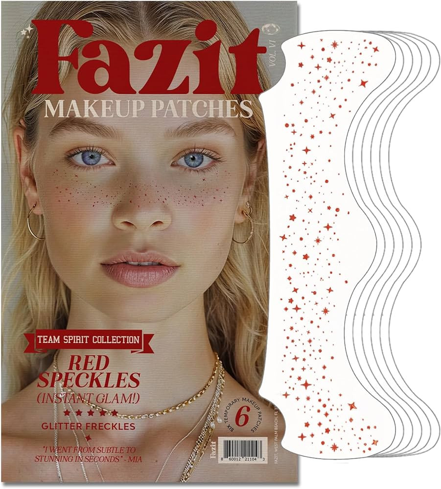 Fazit Makeup Patches - Face Makeup Patches - Beauty Face Makeup - Red Speckles - Waterproof Red S... | Amazon (US)