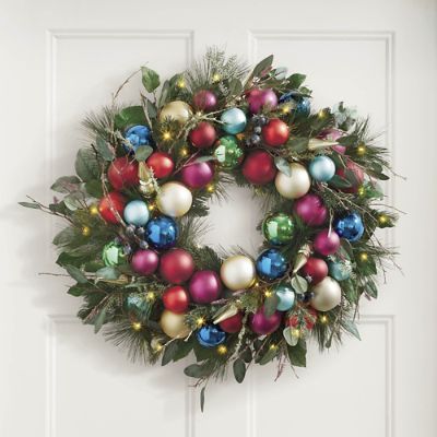 All Is Bright Cordless Wreath | Grandin Road