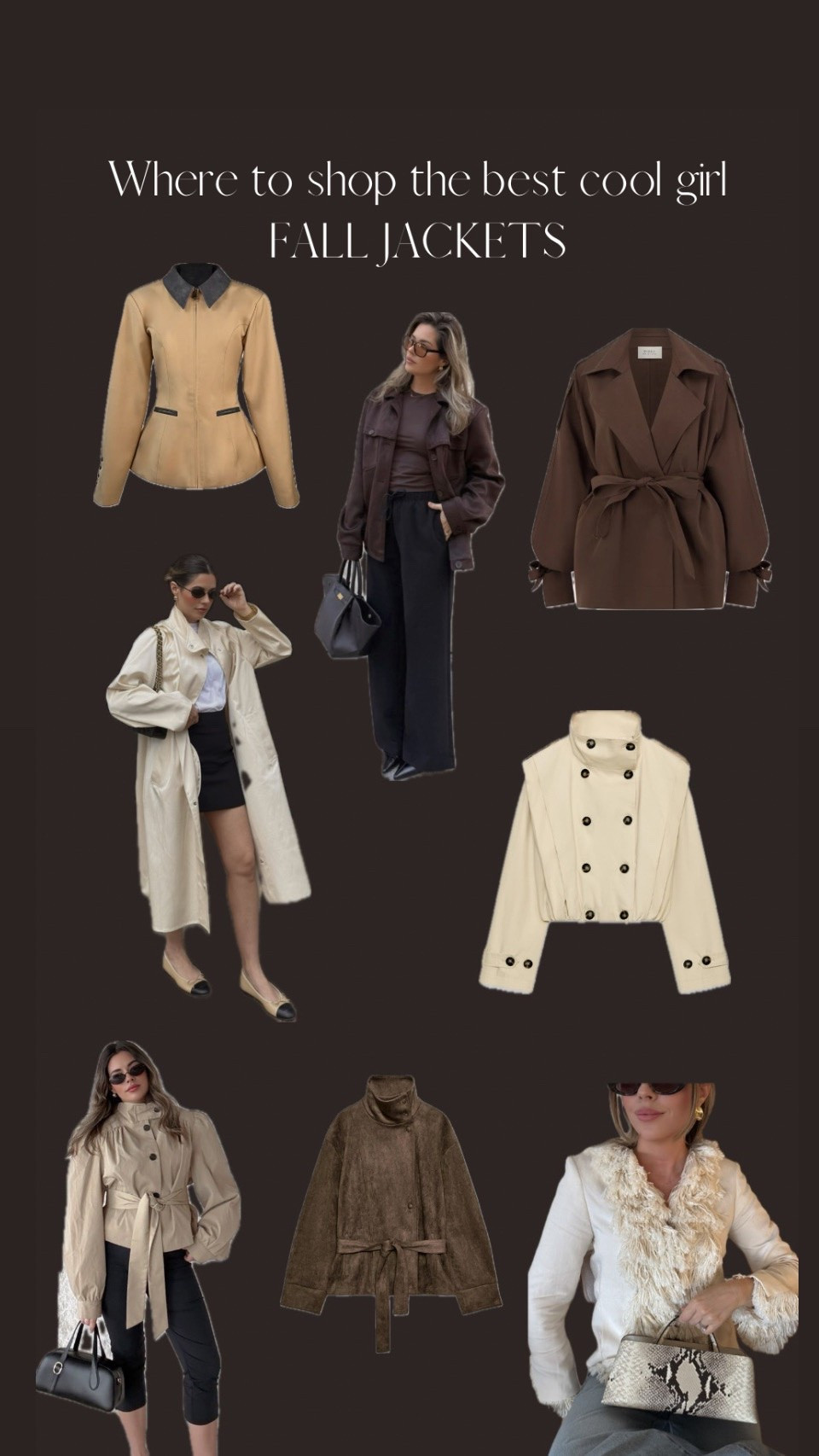 Where to shop all the cool girl fall jackets 🤍