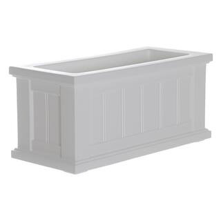 Mayne Cape Cod 24 in. x 11 in. Self-Watering White Polyethylene Planter 4839-W - The Home Depot | The Home Depot