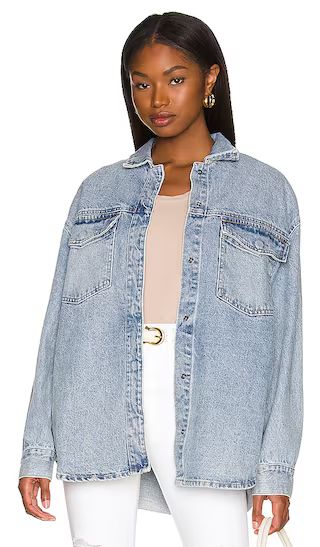 Mandy Oversized Shacket in Paloma | Revolve Clothing (Global)