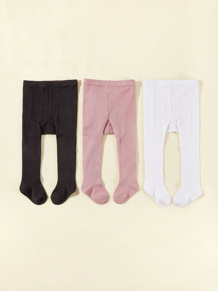 3pairs Baby Mixed Color Tights | SHEIN