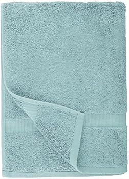 Amazon Brand – Pinzon Organic Cotton Bathroom Towels, 6-Piece Set, Spa Blue | Amazon (US)
