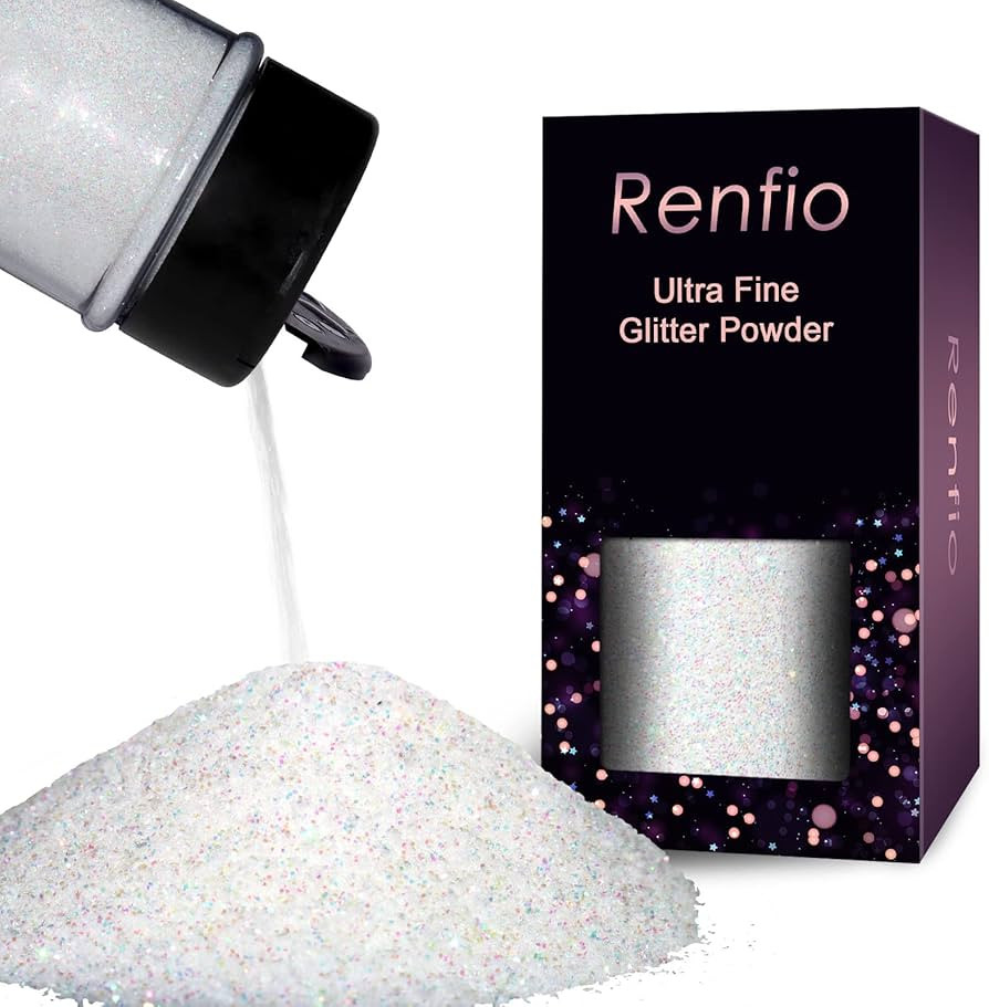 Renfio Iridescent Ultra Fine Glitter Powder Resin Supplies Glitters 1.94 Oz /55g PET Flake Crafts... | Amazon (US)