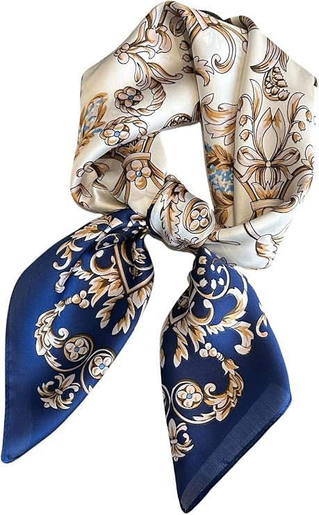 MINIDORA Satin Scarves for Women 27.5 × 27.5 inches Medium Square Elegant Silk Feeling Head Scar... | Amazon (US)