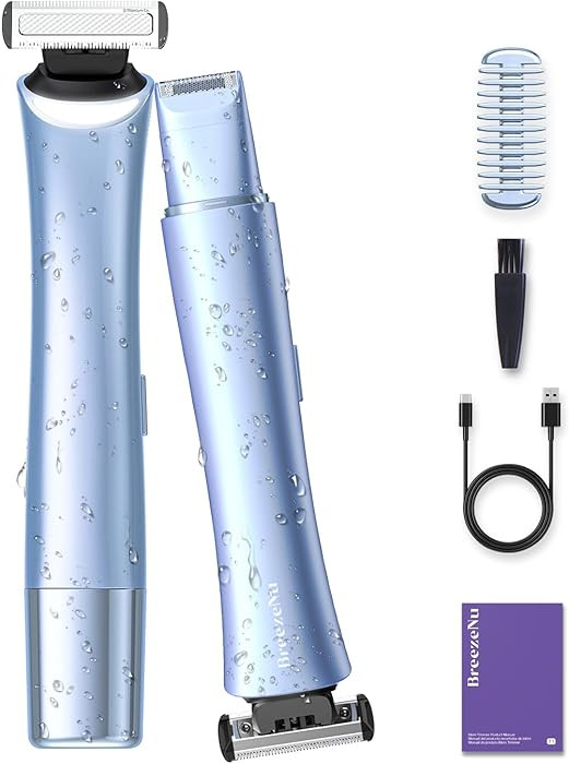Bikini Trimmer for Women, 2-in-1 Painless Electric Razor with Dual Heads, IPX7 Waterproof Cordles... | Amazon (US)