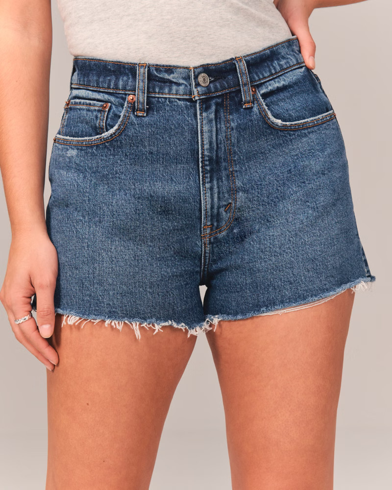 Women's Curve Love High Rise Mom Shorts | Women's Bottoms | Abercrombie.com | Abercrombie & Fitch (US)