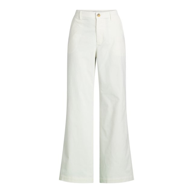 Free Assembly Women's Mid Rise Corduroy Wide Leg Pants, 31” Inseam, Sizes 0-20 - Walmart.com | Walmart (US)