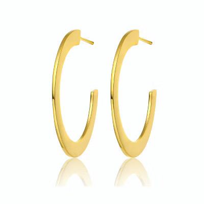 Guili Grand Elegance 14K Gold Plated Large Open Hoop Earrings, a Stunning Statement Piece Designed to Elevate Your Look with Grace and Confidence | Target