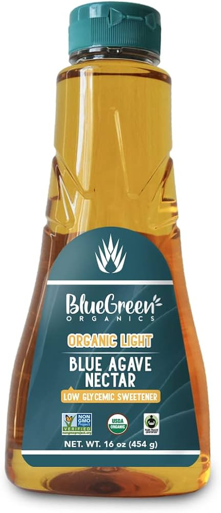 Blue Green Agave Organic Nectar, Light Blue, 16 Ounce | Amazon (US)
