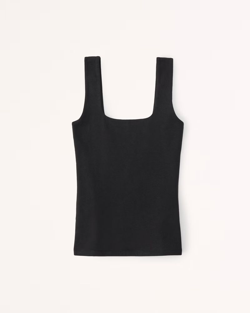 Cotton Seamless Fabric Squareneck Top | Abercrombie & Fitch (US)