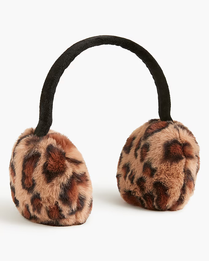 Leopard faux-fur earmuffs | J.Crew Factory