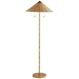 Arteriors Home Terrace Natural Rattan Floor Lamp | Lamps Plus