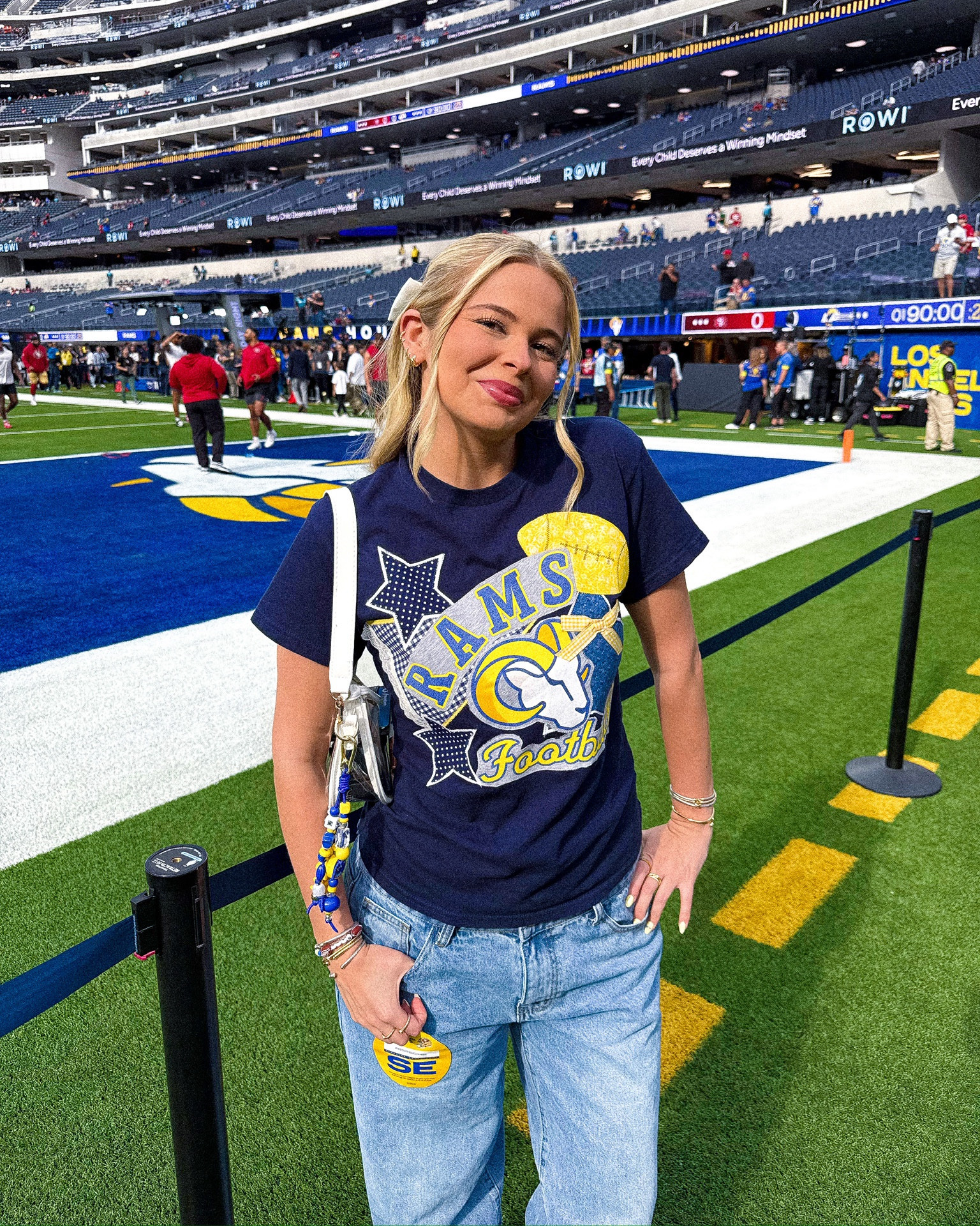 What I wore to the LA Rams game! 

When I ordered from Etsy, I asked if they could put the design on a t-shirt instead! Wearing a size S top. ✨

#LTKStyleTip #LTKFindsUnder100