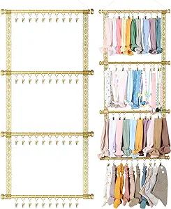 POVETIRE Headband Holder Organizer for Baby Girl,Gold Baby Headbands Hair Accessories Organizer S... | Amazon (US)