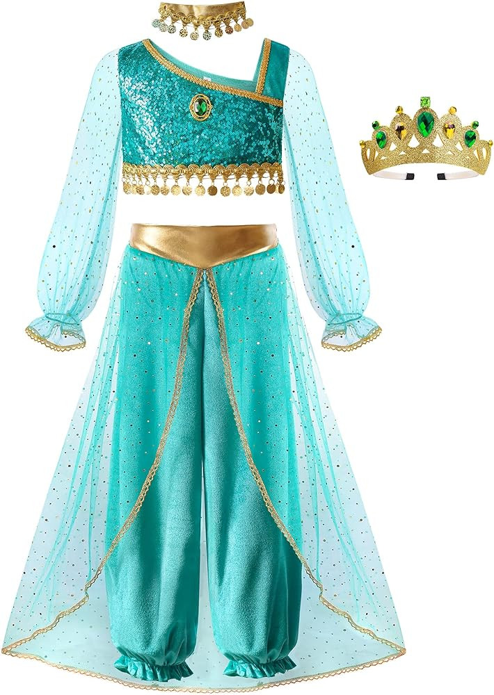 ReliBeauty Princess Toddle Costumes for Girls Arabian Long Sleeves Dress up Holloween Party Birth... | Amazon (US)