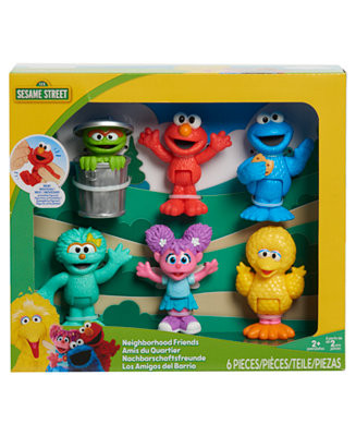 Sesame Street Neighborhood Friends, 6-piece Poseable Figurines - Macy's | Macy's