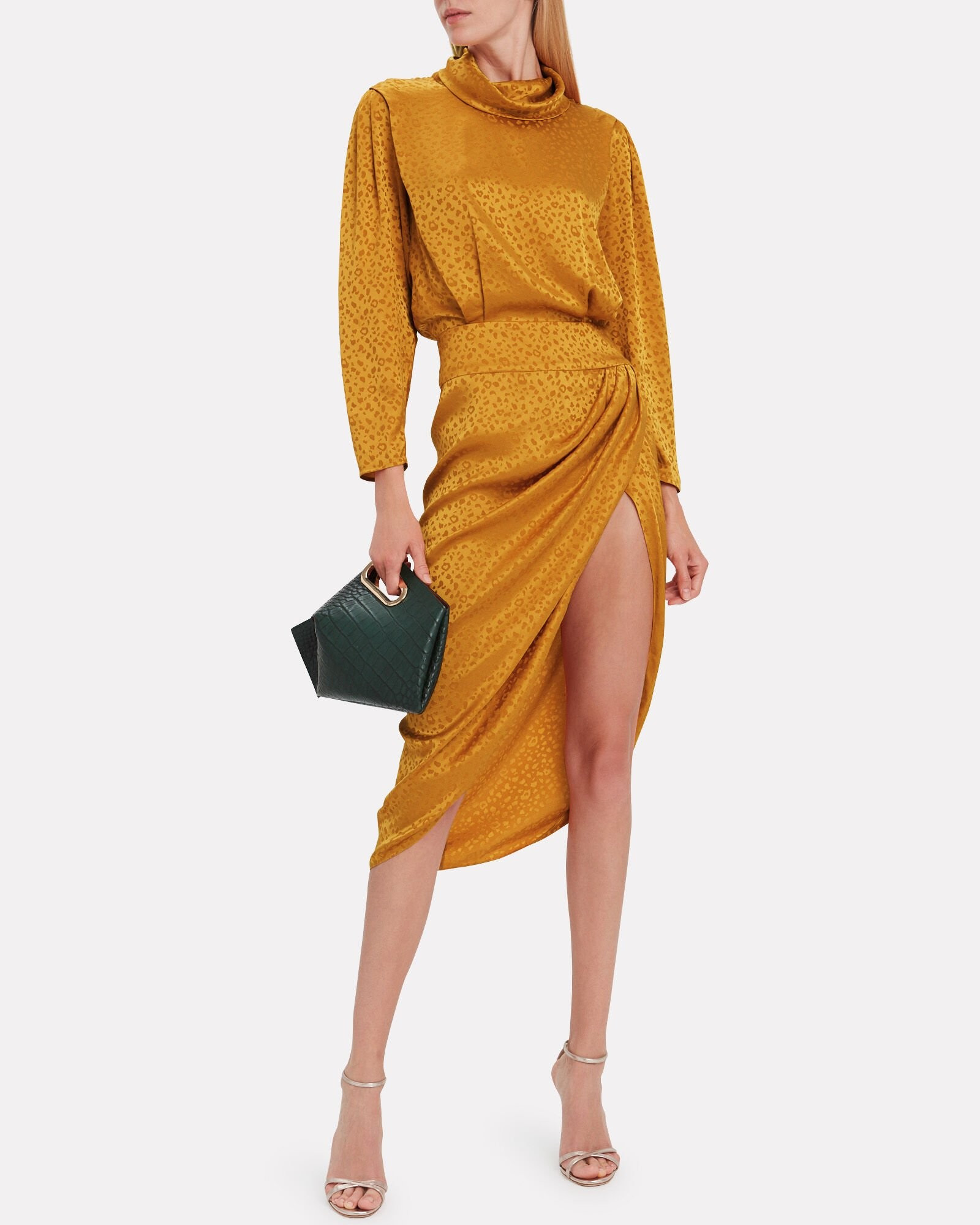 Kaira Leopard Jacquard Silk Dress | INTERMIX