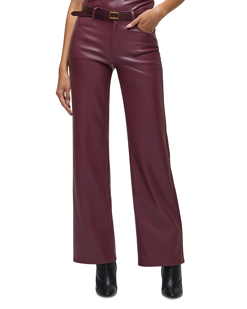 Hudson Rosie High Rise Wide Leg Faux Leather Jeans in Port Royal | Bloomingdale's (US)