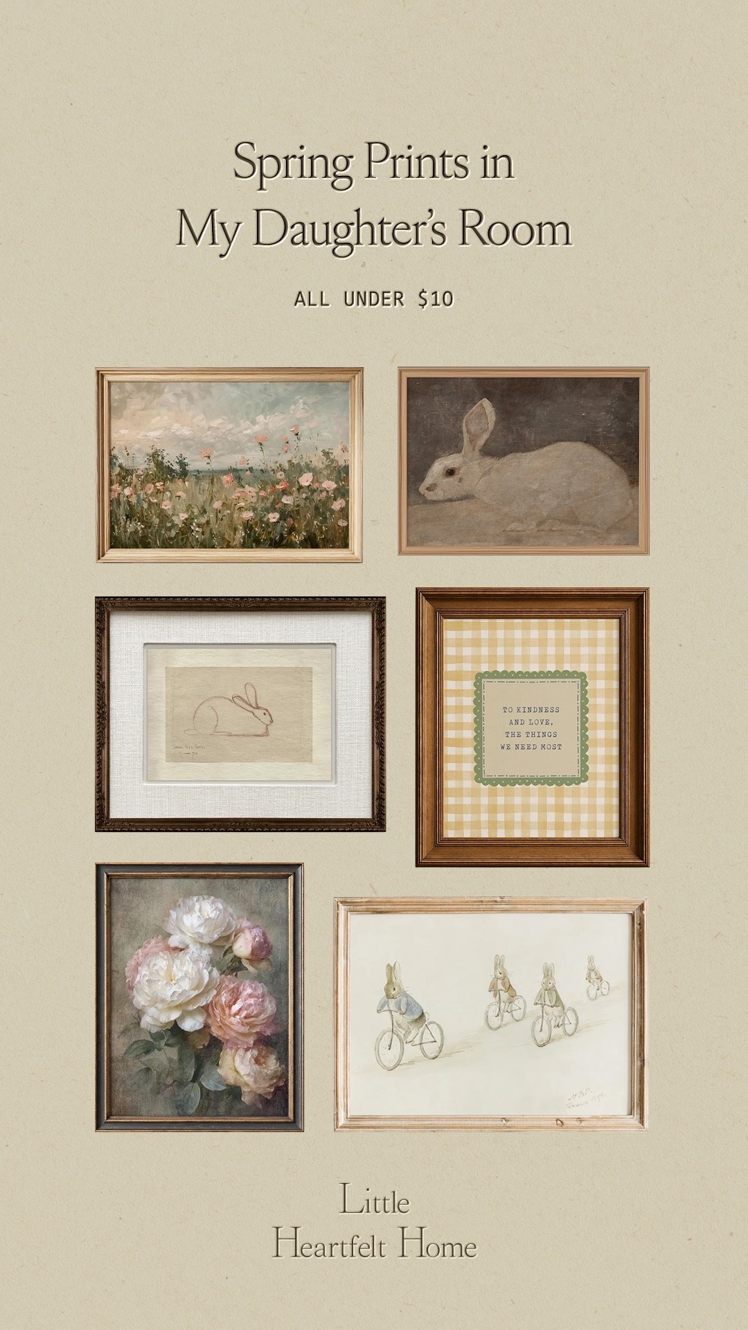 Spring prints in my daughter’s room 🤍
a little mix of bunnies, florals, and the sweetest reminder for the season

all under $10… because you don’t have to spend a lot to make a space feel special 🌿
linking everything here for you