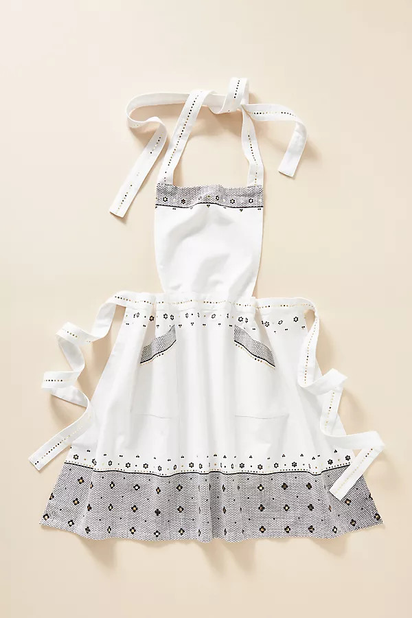 The Bistro Tile Printed Cotton Apron | Anthropologie (US)