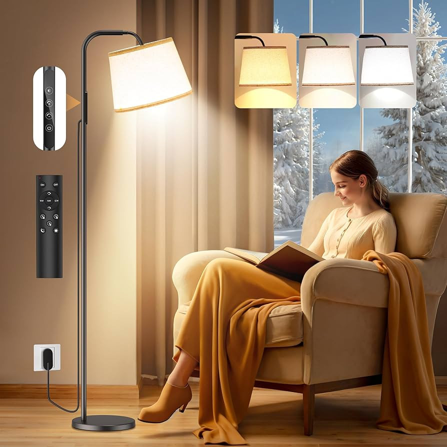 Light Therapy Lamp, 10000 Lux Daylight Lamp with Remote & Touch Control, Adjustable Color/Brightn... | Amazon (US)