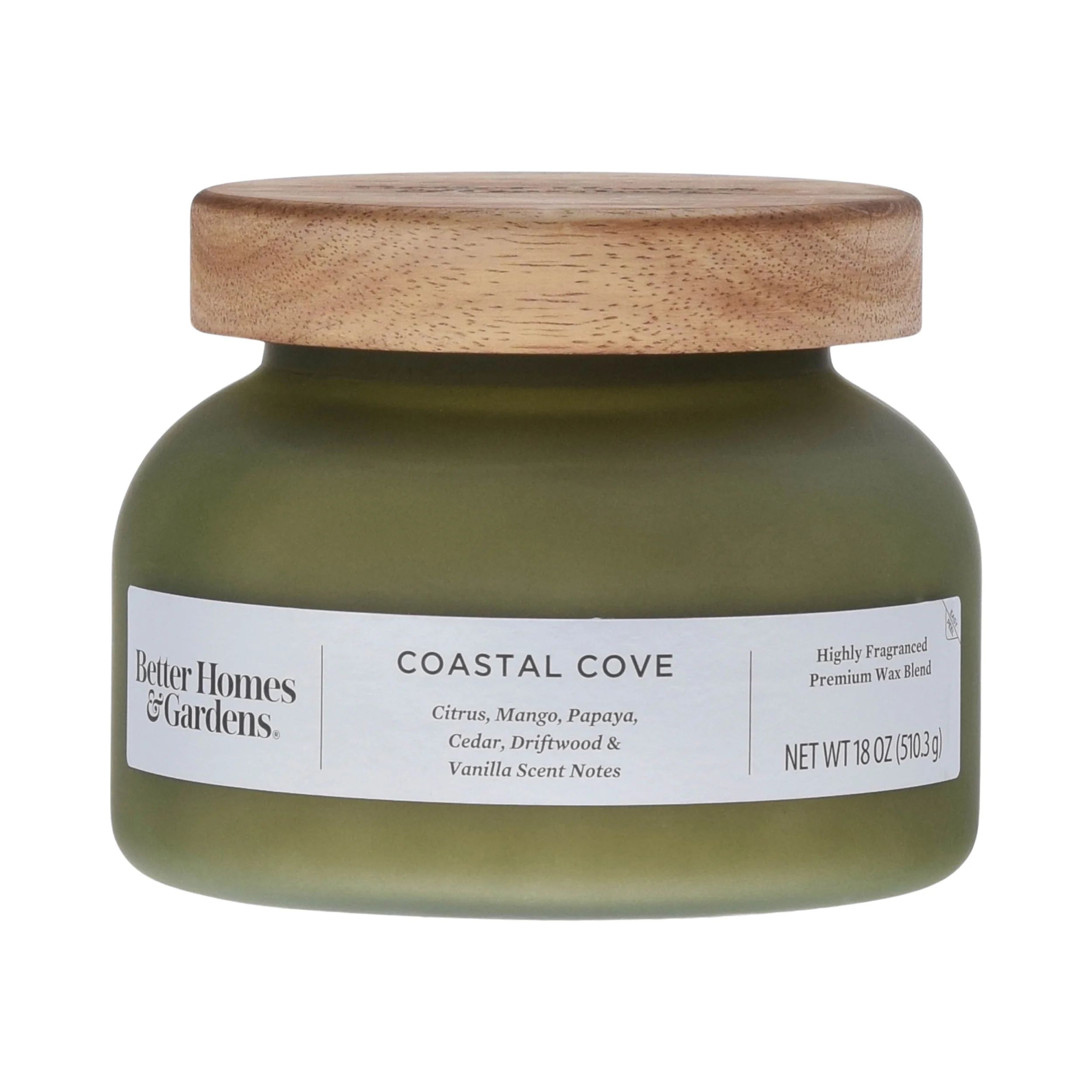 Better Homes & Gardens 18oz Coastal Cove Scented 2-Wick Frosted Bell Jar Candle | Walmart (US)