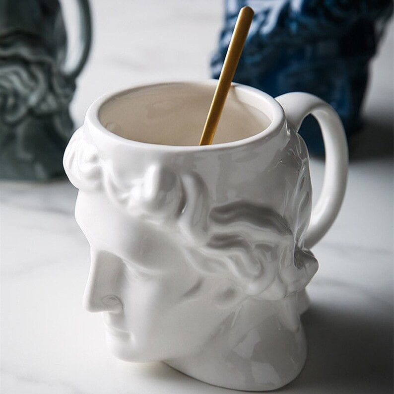 Nordic Style Human Head Vase and Mug // Greek Apollo David | Etsy | Etsy (US)