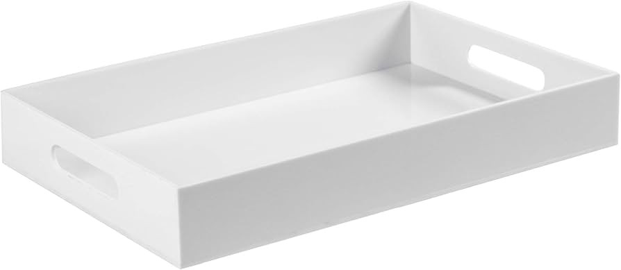 Sooyee Serving Tray with Handles,16" x 12" Decorative Tray,Coffee Table Tray,Acrylic Tray for Bre... | Amazon (US)