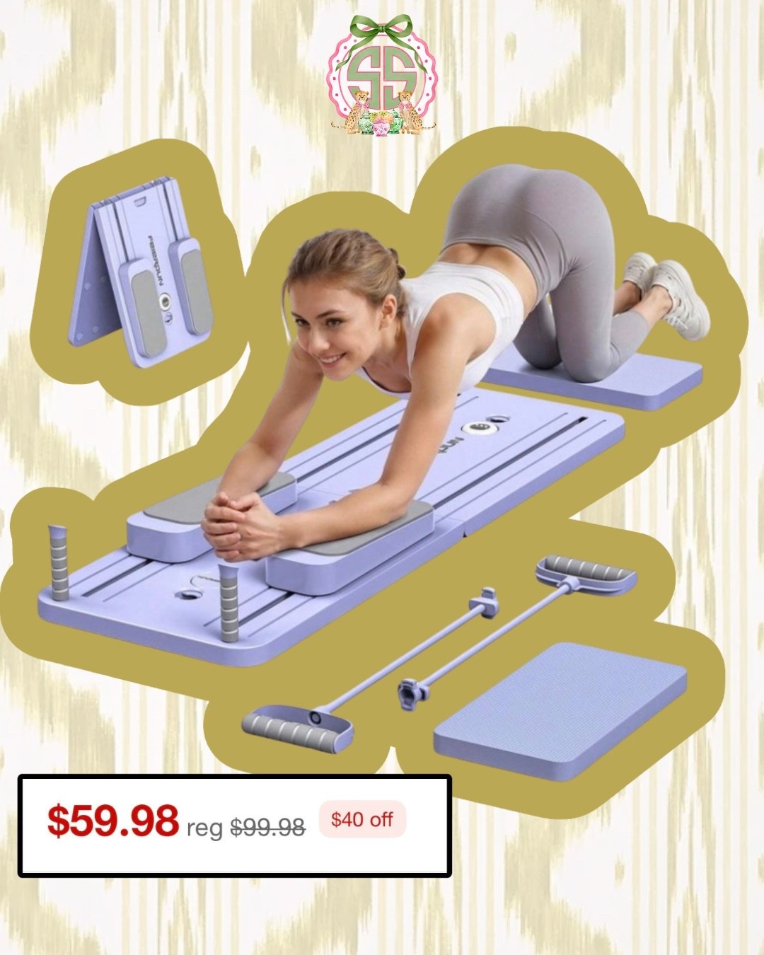 Pilates reformer on sale under $60! Mother’s Day gift for the fitness mom! 

#LTKSaleAlert #LTKMothersDay #LTKfitnessgoals