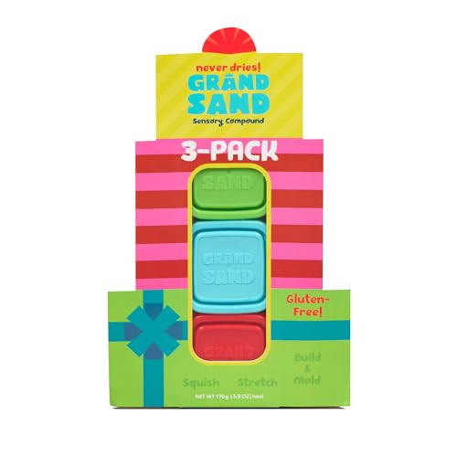 Chuckle & Roar - Holiday Grand Sand 3 Pack Stocking Stuffer - Tactile Arts and Crafts - Sensory and Fidget Fun - Great for Toddlers | Amazon (US)