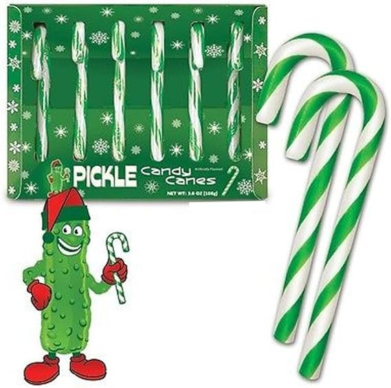 DILL PICKLE Flavor Candy Canes CANE Box of 6 | Amazon (US)