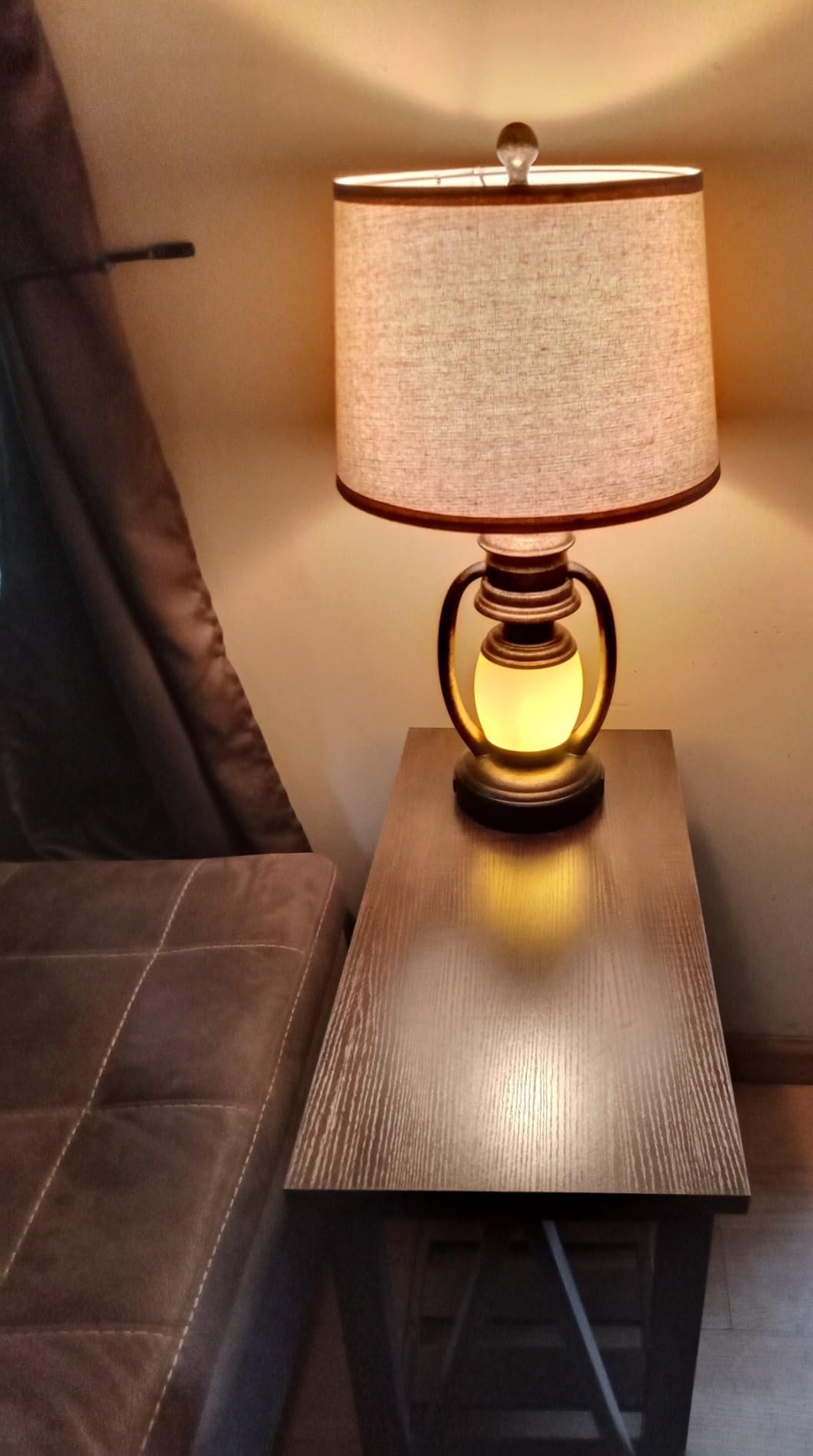 ChooChoo Farmhouse End Table, Rustic Vintage Narrow End Side Table with Storage Shelf for Small S... | Amazon (US)