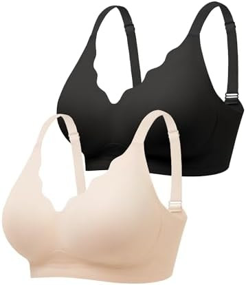 Wireless Jelly Bras for Women No Underwire with Support - S-2XL Seamless Bralettes Everyday Comfo... | Amazon (US)